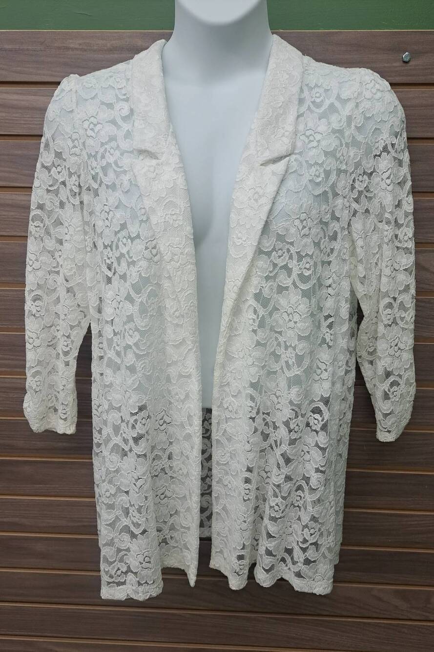 NEW EMERALD COLLECTION women's lace blazer in pink